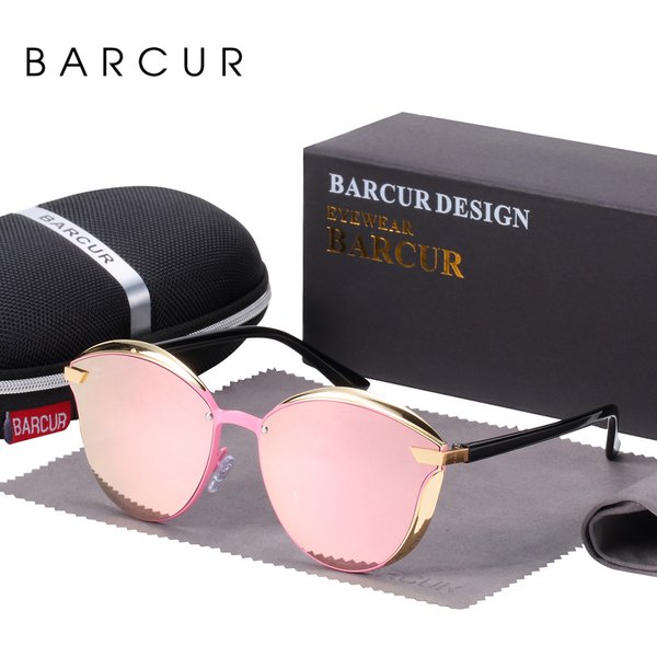 BARCUR lunettes De Soleil polarisées femmes luxe rond verre De Soleil pour femmes dames Femme ombre Lunette De Soleil Femme