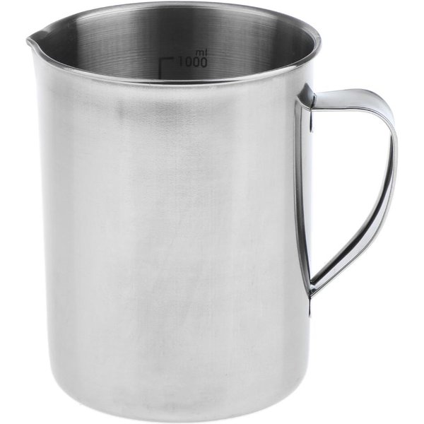 Edelstahl Messbecher Schaum krug mit Markierung mit Griff für Milchschaum Latte Art 17.6/35oz 0.5/1 Liter
