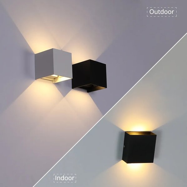 6W 12W Lampada LED Aluminium Wall Light Rail Project Square LED Wall Lamp Bedside Room Bedroom Wall Lamps Arts