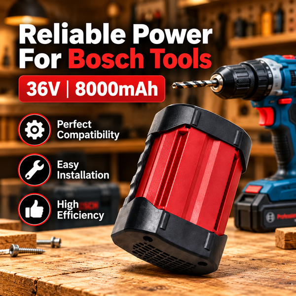 High-capacity 36V 8000mAhLithium-ion Battery for Bosch BAT810 BAT836 BAT840 GBH36V-Li Power Tool Replacement Battery Lithium-ion