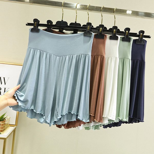 Modale Sommer-Schlafshorts für Damen – einfarbige, lässige Schlafhose 2026 – lockere, kurze, weit geschnittene Haushose