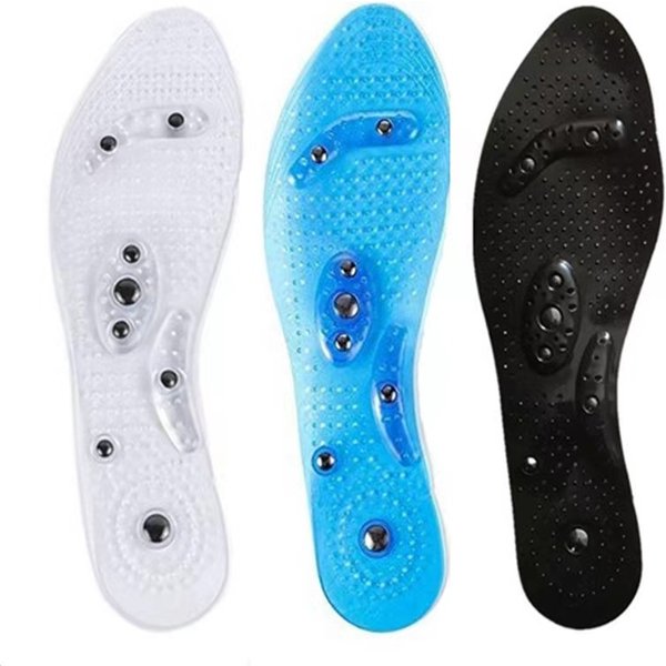 Unisex Magnetic Massage Insoles Foot Acupressure Shoe Pads Therapy Slimming Insoles for Weight Loss Transparent Foot massage