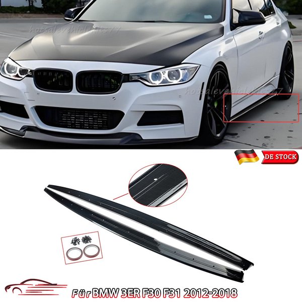 Seitenschweller-Verlängerung, seitliche Stoßstangenlippe für BMW 3er F30 F31 320i 328d 330i 2012 2013 2014 2015 2016 2017 2018 M Leistung