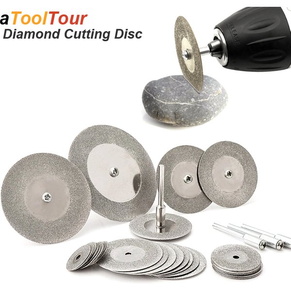 Diamant-Trennscheiben-Räder, Drehwerkzeug, Kreissägeblatt für Dremel Mini Drill Mandrel Cutoff, Holz, Stein, Kunststoff, Glasfliesen
