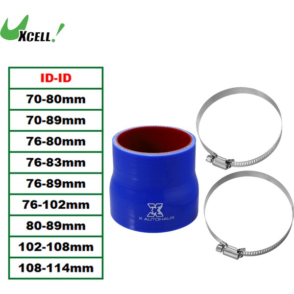 UXCELL 70-80mm 76-80mm 76-83mm ID Silicone Hose Coupler for Car Intercooler Intake Piping Silicone Tube 76mm Length
