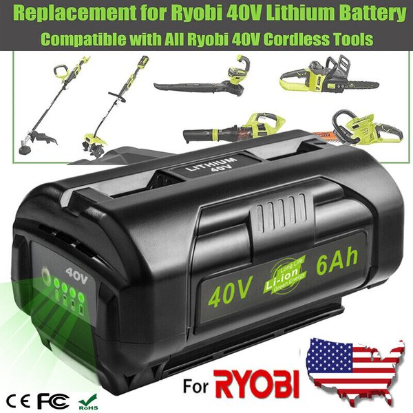 Batterie au lithium haute capacité 40V 6.0Ah OP4026 40 volts OP40501 OP40401 pour Ryobi 40V et Ryobi 36V