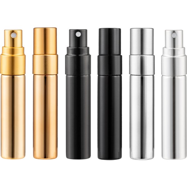 Bouteille de sexuellement Portable en Verre UV de 5ml, 3/6/9 Pièces, Flcopropriété Iillable de Tous les Jours avec Atomiseur en Aluminium, Spray, ÉchdébordHI AfricMANY