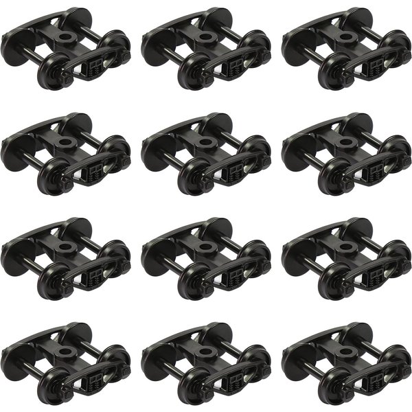 Evemodel HO – camion à roulements échelle 1:87 avec roues en plastique de 33 pouces, Bogies POM à 2 ressorts, 12/24 pièces HP22BHO
