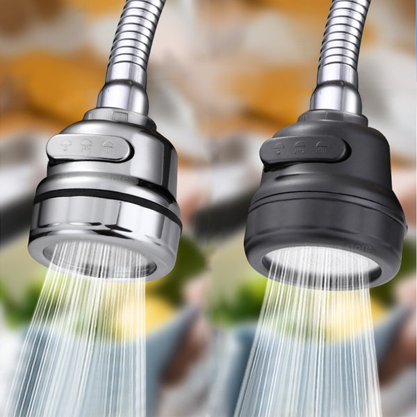 Wasserhahn-Adapter, Belüfter, 3 Modi, 360 drehbar, Bubbler, Hochdruck-Wasserhahn-Filter-Extender, wassersparende Wasserhahn-Düse, Küchenhelfer