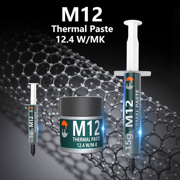 MJ pâte thermique Performance pâte de graisse conductrice thermique 12.4 W/MK 1/4/8/15/30g pour jeu PC PS5 CPU GPU refroidissement