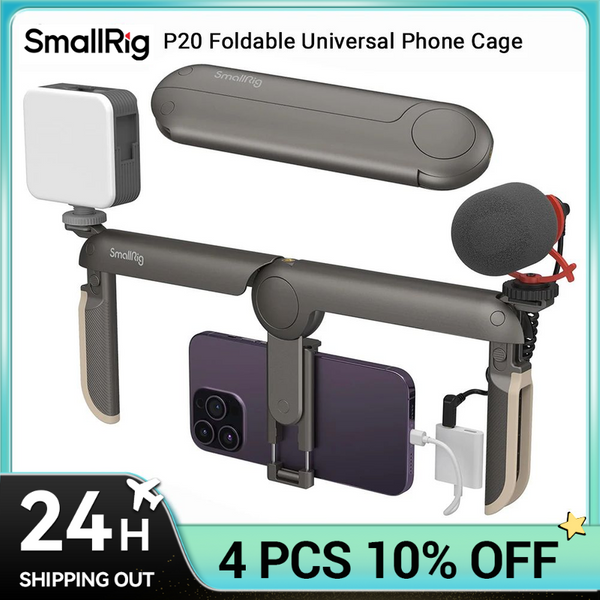 SmallRig P20 Cage de téléphone universelle pliable, support de trépied stabilisateur de boîtier de plate-forme vidéo pour Smartphone pour iPhone 17 Pro /Pro Max Android