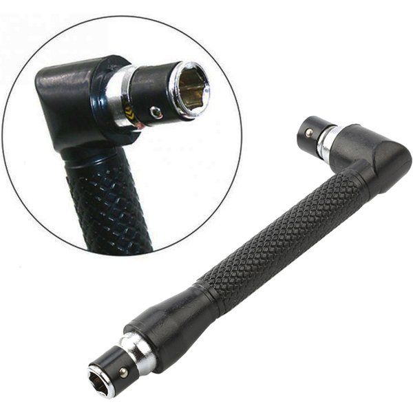 L type 1/4 hexagon screwdriver bit 90 ° double-end handle black 6.35mm wrench tool