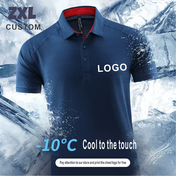 2023 Quick-drying Sports Polo Shirt Custom Design Company Brand Logo/Print Embroidery Breathable Lapel Short Sleeve Tops S-4XL