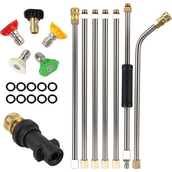 Rondelle Extender Haute Pression Pistolet Buse Pour Karcher K2-K7 Toit Nettoyant Extension Mousse Lavage Lance Jet Moto Voiture Accessoires