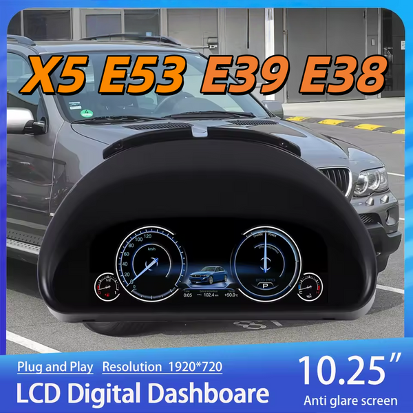 Für BMW Cockpit Virtual 1999-2006 X5 E53/E39 Digitales Cluster Carplay Karten-LCD-Armaturenbrett Tachometer Multifunktional
