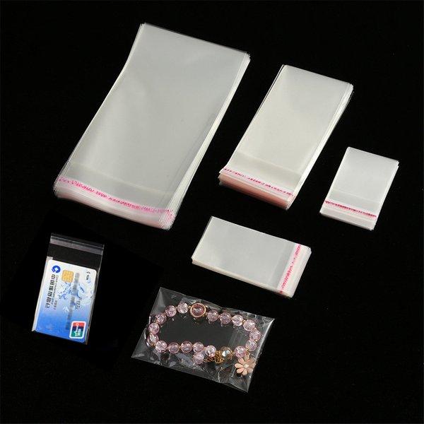 Emballage plastique transparent en polyéthylène Opp, auto-scellant, pour bonbons, bijoux, jouets, cadeau de fête, sac en cellophane, 100 pièces