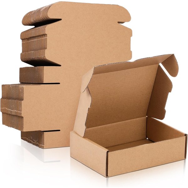 Boîtes d'expédition en carton ondulé, 100 pièces, emballage de courrier pour cadeaux pour petites entreprises