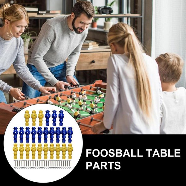 Foosball pour hommes, 2 couleurs, football de table, 26x, petite figurine de beurre, composants de baby-foot, figurine de jeu pour accessoires de machine de football