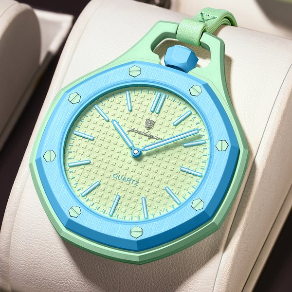 POEDAGAR Modische Casual Herrenuhr Wasserdicht Leuchtend Lanyard Anhänger Dekorative Uhr Tragbare Bonbonfarbene Quarz Herrenuhren