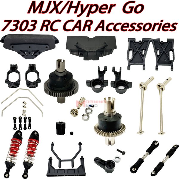 MJX RC Hyper Go 7303 RC Autoteile für modifiziertes Zubehör Differential Lenkgetriebe Lenkarm ESC Getriebe Reifen