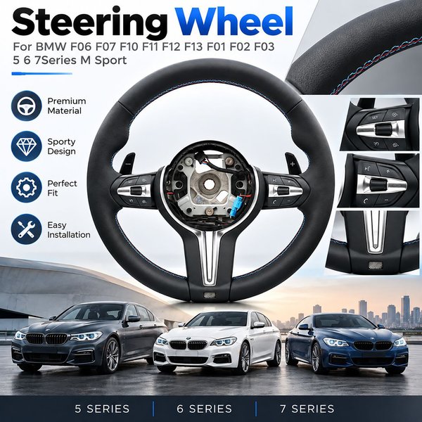 M Sport Lenkrad für BMW 3er F30 F31 F34 4er F32 F33 F36 5er F10 F11 6er F12 F13 7er F01 F02 M3 M5