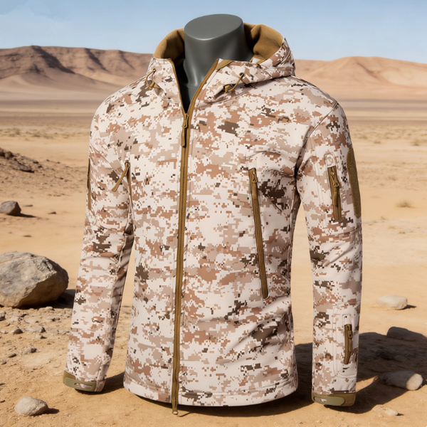 Verdickte Fleece Outdoor-Sportjacke für Herren, Herbst-Winter Warme Softshell-Jacke, Winddicht und Wasserdicht, Herren-Oberbekleidung