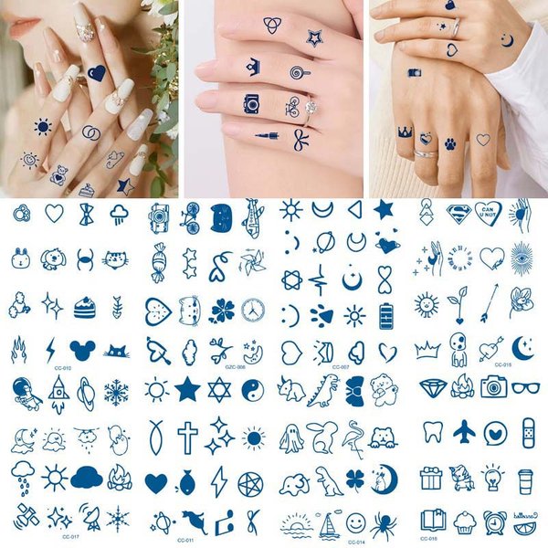 Tatouages temporaires Semi-permanents pour femmes et hommes, autocollants durables, réalistes, pour le corps et les doigts, imperméables