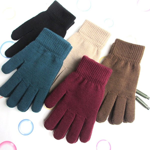 Gants en Cachemire pour Femme, Chauffe-Mains, Doublure Épaisse, Mitaines à Doigts Complets, Ski, Poignet Court, Automne et Hiver