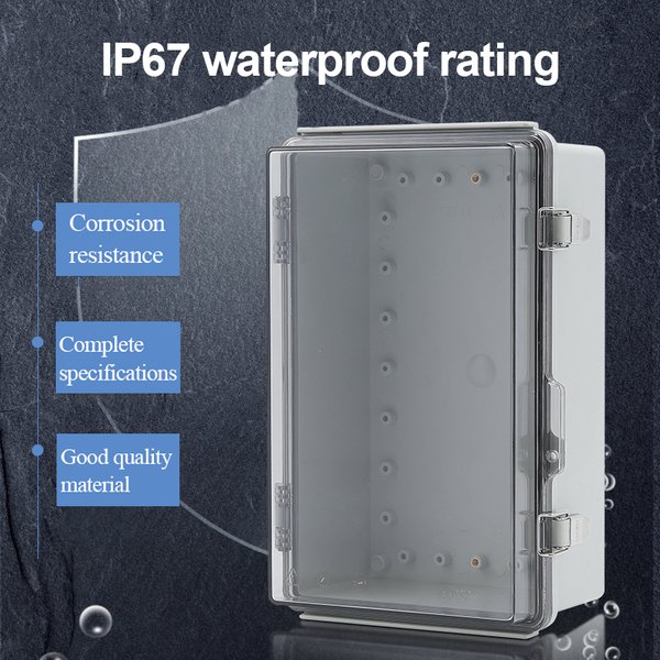 IP67 Waterproof Transparent Cover Enclosure Juction Box ABS Plastic Outdoor power distribution box Electronic Instrument Case