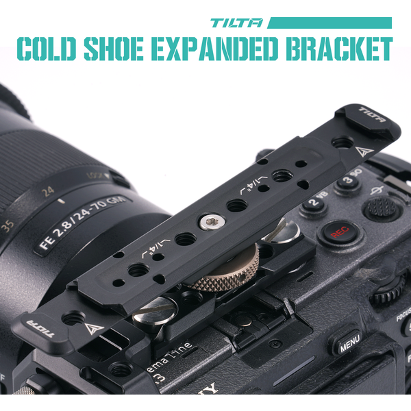 TILTA TA-CEB-B Dual Cold Shoe Expanded Bracket 1/4’‘-20 Threads NATO rail Adjustable Cold Shoe Accessory Mounting Brackets