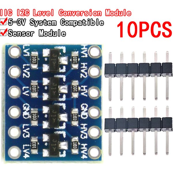 10pcs 4 channel IIC I2C Logic Level Converter Bi-Directional Module 5V to 3.3V