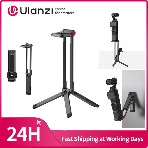 Ulanzi MA66 Magnetyczny Statyw z Szybkim Złączem do DJI Pocket 4/4p/3, Składany Statyw z Uchwytem do Selfie i Ukrytym Hakiem do Podróży