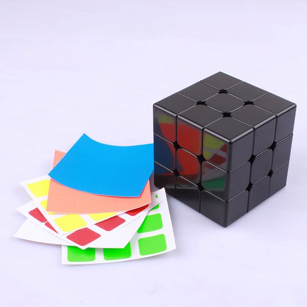 Pure Black Magnetic Magic Cube Embryo Professional Speed Cubes Twist Game-Specific Monochrome Same Color Matching Puzzle for Toy