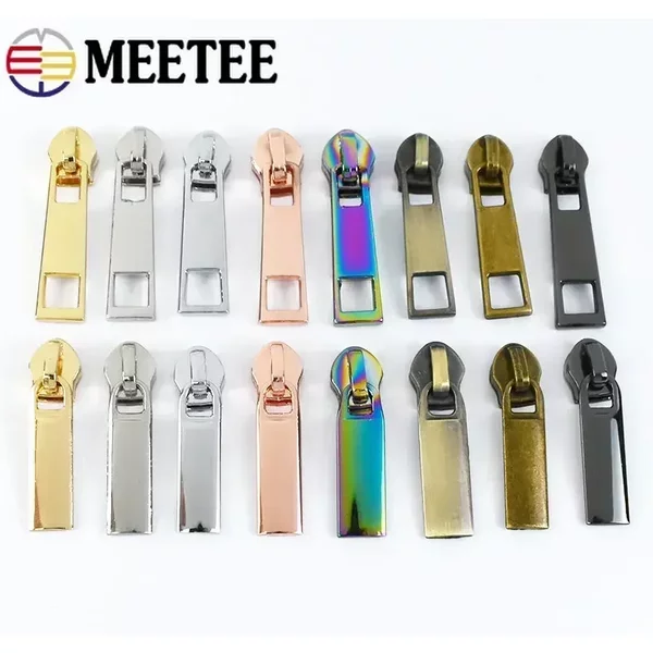 Meetee 10/20 Stück 3 # 5 # Reißverschlussschieber für Nylon-Reißverschlüsse, Kleidung, Jacke, Reißverschlusszieher, Rucksack, Reißverschlüsse, Kopf-Reparatur-Set, Nähzubehör