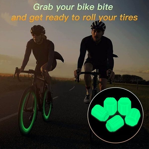 Bicycle Valve Cap Pneu Universel Jante Tige Couvre Buses Lumière Lumineuse Pneu Valve Cap pour Moto Vélo Accessoires