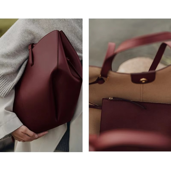 Klasyczna, elegancka torebka typu „wing bag” o dużej pojemności, noszona na krzyż, w stylu retro, europejsko-amerykańskim, niszowa torebka typu „bucket”, do noszenia pod pachą, modna.
