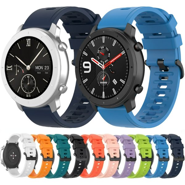 22 mm 20 mm Silikonarmband für Amazfit GTR 47 mm 42 mm/GTR2-2e-3-3Pro-4/GTS 2-mini-3-4 Sportarmband für Samsung Watch 3/4/5 Band