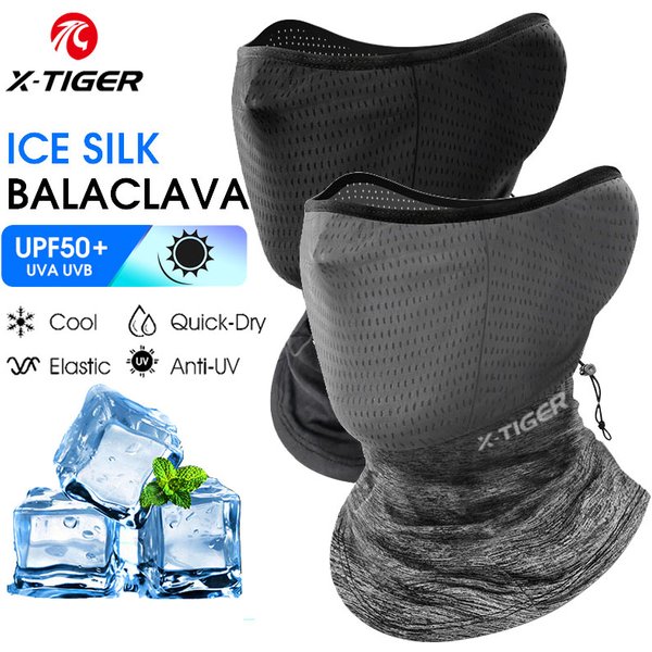 X-TIGER masque facial de cyclisme Anti-UV Anti-transpiration respirant course pêche Bandana glace soie Protection solaire sport écharpe masque facial