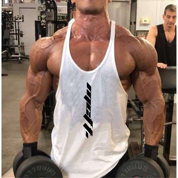 Mens Gym Clothing Bodybuilding Tank Tops Fitness Training Sleeveless Shirt Cotton Muscle Running Vest Casual Sports Singlets