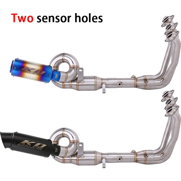 Système d'échappement 51MM pour CF-Moto 675SS 675SR 24-2026 675NK 25-26, silencieux de moto, collecteur avant en acier inoxydable, montage à enfiler, UE