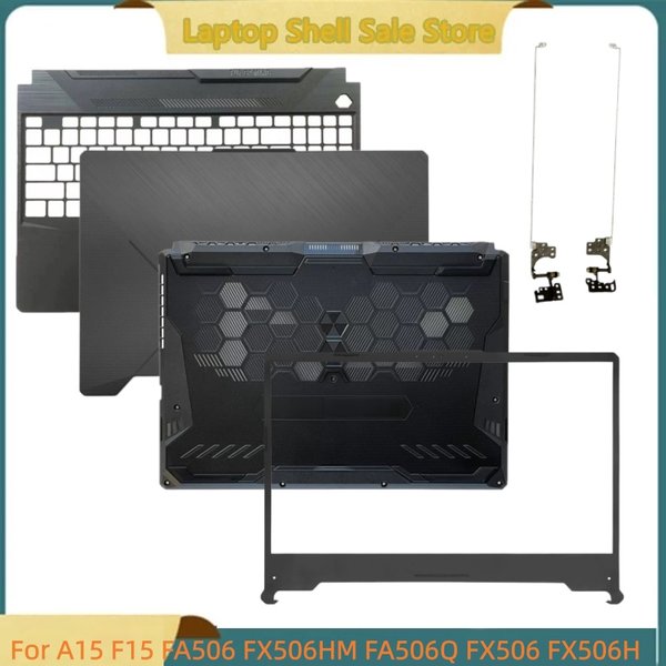 Nowa obudowa laptopa do ASUS A15 F15 FA506 HM FQ FX506 FX506H: tylna pokrywa LCD / górna obudowa / zawiasy / ramka / górna obudowa z podpórką na nadgarstki / dolna obudowa