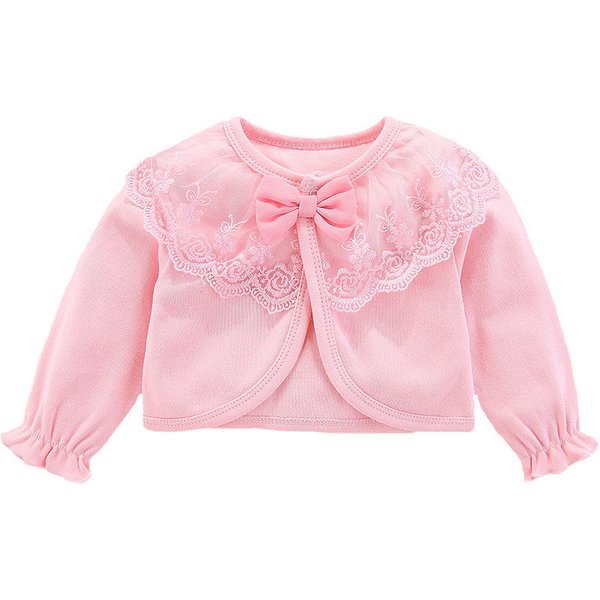 Baumwolle Neugeborenen Baby Mantel Für Mädchen Bogen Spitze Prinzessin Infant Mantel Hochzeit Geburtstag Party Kleinkind Baby Mädchen Oberbekleidung Kleidung