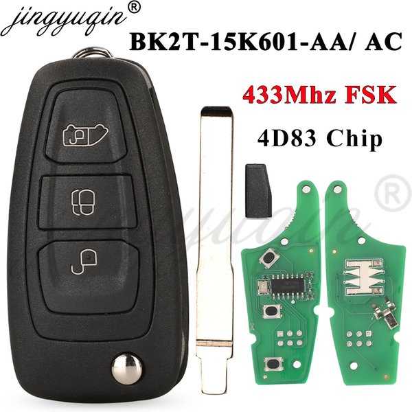 Jingyuqin BK2T-15K601-AA/AC 434 MHz FRAGEN 4D + (83) Chip Auto Schlüssel für Ford Tourneo Transit Custom Remote Flip Schlüssel Fob Aftermarket