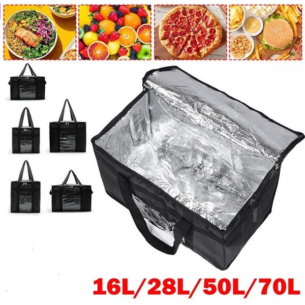 Sac isotherme thermique isolé 70L, isolation pour garder le froid, sac à déjeuner Portable de grande capacité, fermeture éclair, pique-nique Camping, sacs alimentaires en feuille d'étain