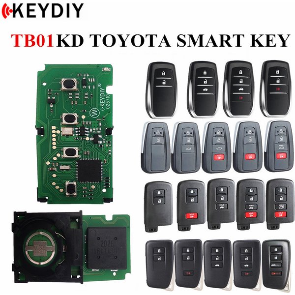KEYDIY TB01 KD Smart Key Universal-Fernbedienung mit 8A Transponder und Hülle für Toyota Corolla RAV4 Camry/Lexus FCCID: 0020
