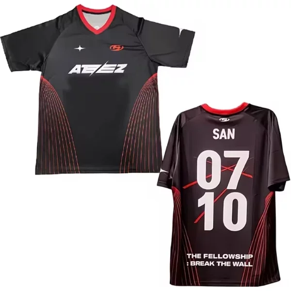 Ateez T-shirt col rond pour hommes et femmes imprimé en 3d Berlin Shiny Safe City produits Kpop beaux vêtements style de mode