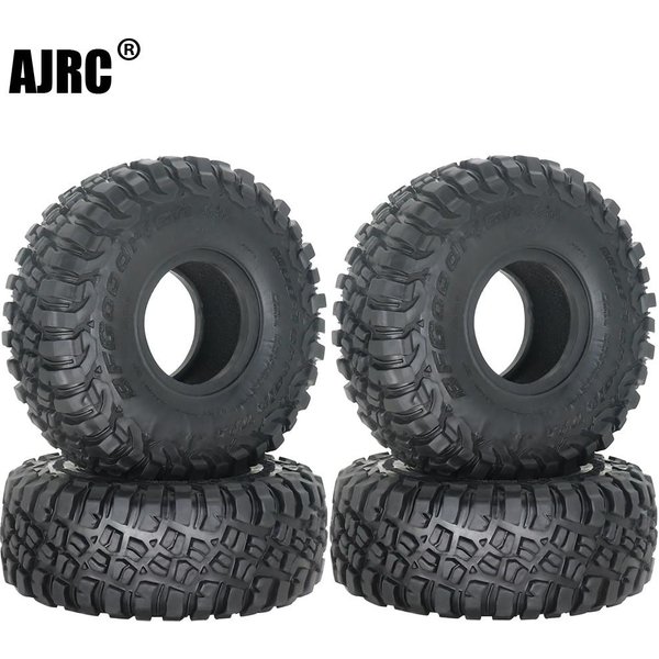 Pneus en caoutchouc de 1.9 pouces, 118mm, pour piste de roche 1/10 Redcat Scx10 Ii Axial 90046/90047 Rc4wd Yikong D90 Trx4 Trx6 Rc, 4 pièces