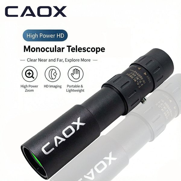CAOX 10-30x25HD Fernglas Tragbares Professionelles Monokular Leistungsstark für Weitreichende Beobachtungen, Geeignet für Jagd, Outdoor-Aktivitäten und Konzerte