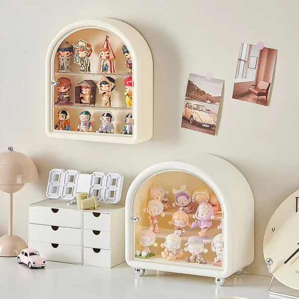 Boîte d'exposition pour POP-MART, boîte aveugle, présentoir de rangement, château, organisateur de poupées anti-poussière, vitrine principale de musique, grand