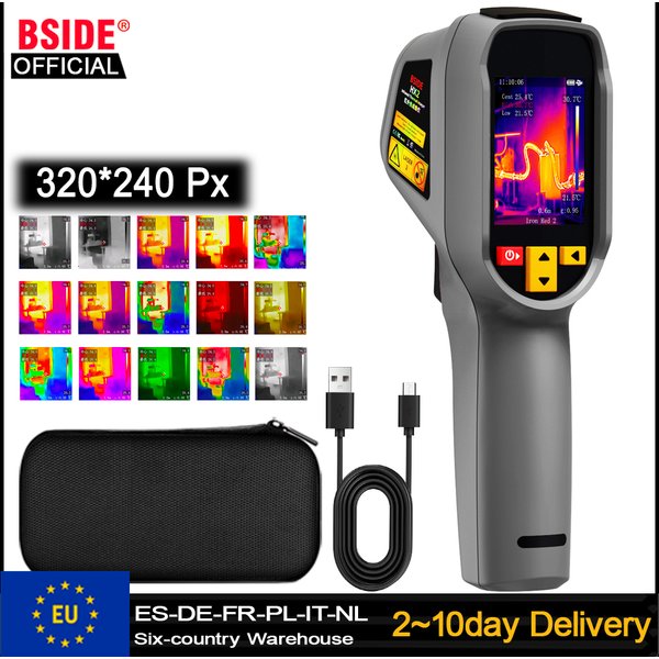BSIDE 256*192 Wärmebildkamera HX2 NEU Laser-Thermografie-Kamera mit HD-Auflösung für Schaltkreis-PCB-Reparatur, Rohrleitungserkennung, Medizin